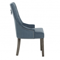 Sedia Tessuto Legno Grigio - Ascot Blu