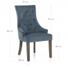 Sedia Tessuto Legno Grigio - Ascot Blu