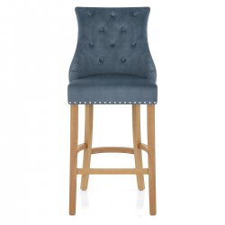 Sgabello Tessuto Quercia - Ascot Grigio Scuro