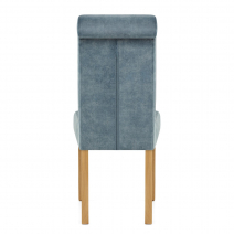 Sedia Velluto Legno - Portland Blu