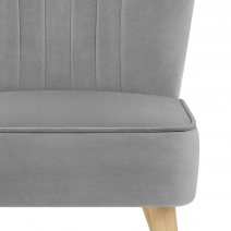 Sedia da pranzo Velluto Legno - Harmony Grigio
