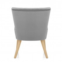 Sedia da pranzo Velluto Legno - Harmony Grigio