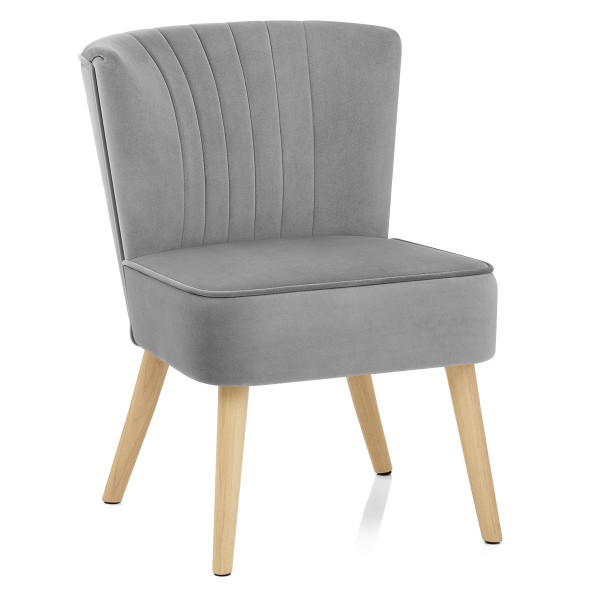 Sedia da pranzo Velluto Legno - Harmony Grigio Sedia da pranzo Velluto Legno - Harmony Grigio