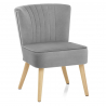 Sedia da pranzo Velluto Legno - Harmony Grigio