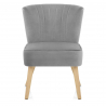 Sedia da pranzo Velluto Legno - Harmony Grigio