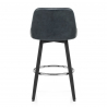 Sgabello Ecopelle Antica Legno - Hamilton Grigio