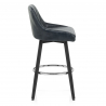 Sgabello Ecopelle Antica Legno - Hamilton Grigio