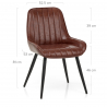 Sedia Ecopelle Satinata - Mustang Marrone