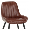 Sedia Ecopelle Satinata - Mustang Marrone