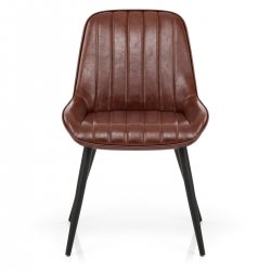 Sedia Ecopelle Satinata - Mustang Blu