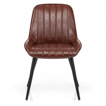 Sedia Ecopelle Satinata - Mustang Marrone