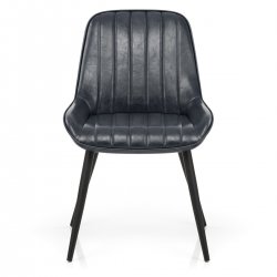 Sedia Ecopelle Satinata - Mustang Blu