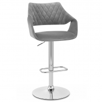 Sgabello Velluto - Fairfield grigio