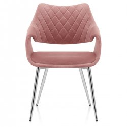 Sedia Velluto Cromato - Fairfield Grigio