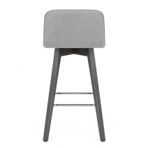 Sgabello Tessuto Legno Grigio - Tide Grigio