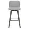 Sgabello Tessuto Legno Grigio - Tide Grigio