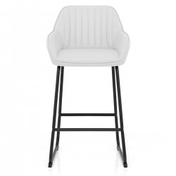 Sgabello Ecopelle Metallo - Kanto Grigio