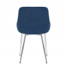Sedia Velluto Cromato - Aston Grigio