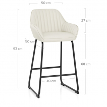 Sgabello Pelle - Kanto Crema