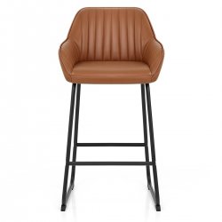 Sgabello Pelle - Kanto Marrone