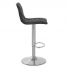 Sgabello Pelle Cromo Satinato - Melody Nero