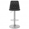 Sgabello Pelle Cromo Satinato - Melody Nero