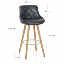 Sgabello Ecopelle Anticata - Fuse Grigio