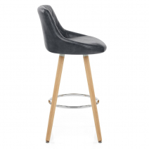Sgabello Ecopelle Anticata - Fuse Grigio
