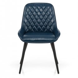 Sedia da pranzo Ecopelle Anticata - Lincoln Marrone