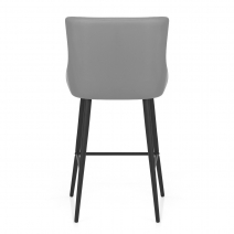 Sgabello Ecopelle Metallo - Provence - Grigio