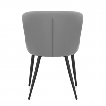 Sedia Ecopelle Metallo - Provence Grigio