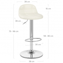 Sgabello Ecopelle – Spark Crema