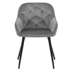 Sedia da pranzo Velluto - Henderson Blu