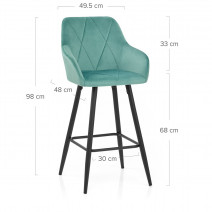 Sgabello Velluto - Lanson Verde