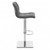 Sgabello Vero Cuoio Cromato - Paradis Deluxe Grigio