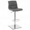 Sgabello Vero Cuoio Cromato - Paradis Deluxe Grigio