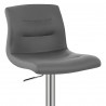 Sgabello Vero Cuoio Cromato - Paradis Deluxe Grigio