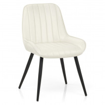 Sedia Ecopelle Satinata - Mustang Crema