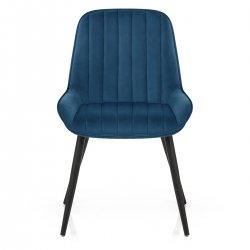 Sedia Velluto Satinata - Blu Scuro