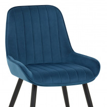 Sedia Velluto Satinata - Blu Scuro