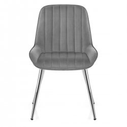 Sedia Velluto Cromata - Mustang Giallo