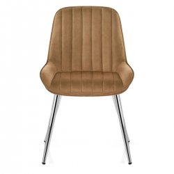 Sedia Velluto Cromata - Mustang Giallo