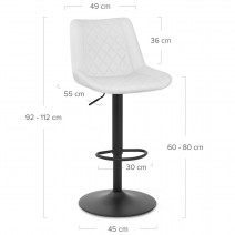 Sgabello Ecopelle - Faro - Bianco