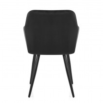 Sedia Velluto con braccioli - Chevy Nero