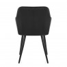Sedia Velluto con braccioli - Chevy Nero
