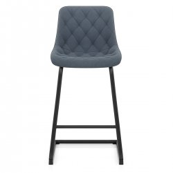 Sgabello Ecopelle Metallo - Soho Grigio