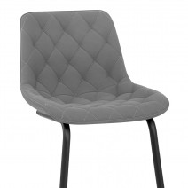 Sgabello Ecopelle Metallo - Soho Grigio