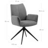 Sedia Tessuto con Braccioli - Neve