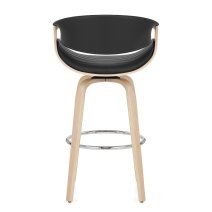 Sgabello Ecopelle Legno - Jefferson