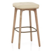 Sgabello Ecopelle Legno - Malmo